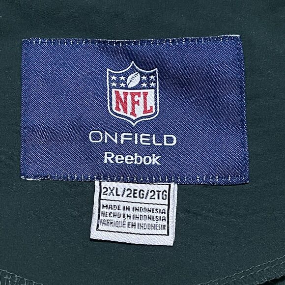 VTG Reebok Green Bay Packers Jacket Men XXL 2XL Hard Shell On Field Windbreaker - Picture 5 of 12